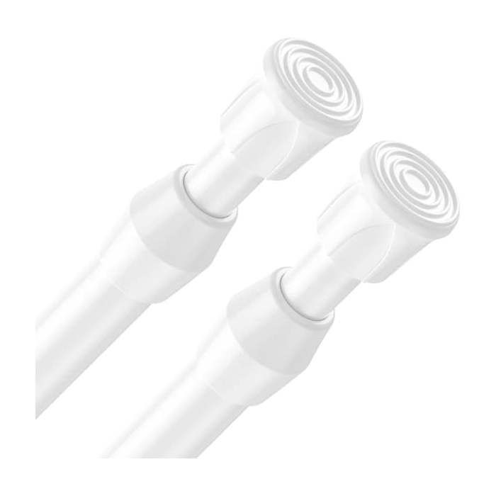 Lot de 2 barres extensibles pour armoire 40-70 cm blanches (diamètre du tube : 2 2 cm)
