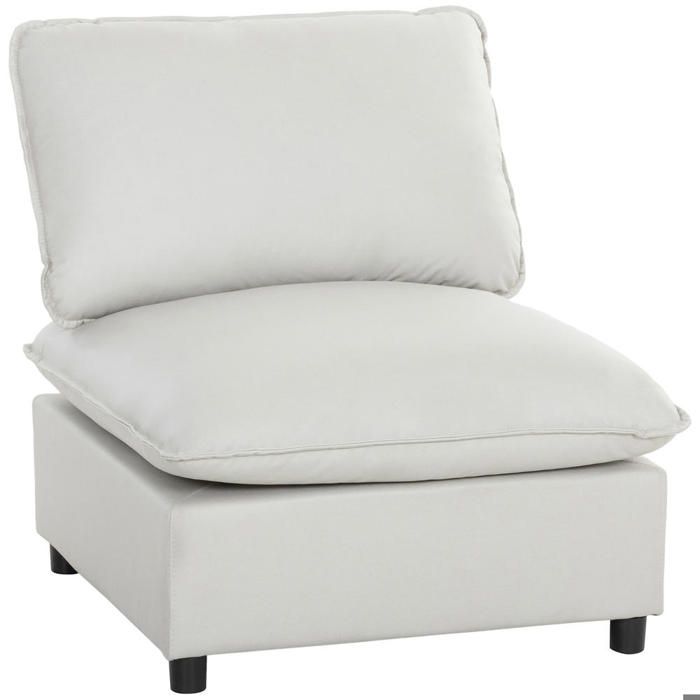 Fauteuil dappoint rembourré assise large et profonde coussins épais simili cuir respirant pour salon