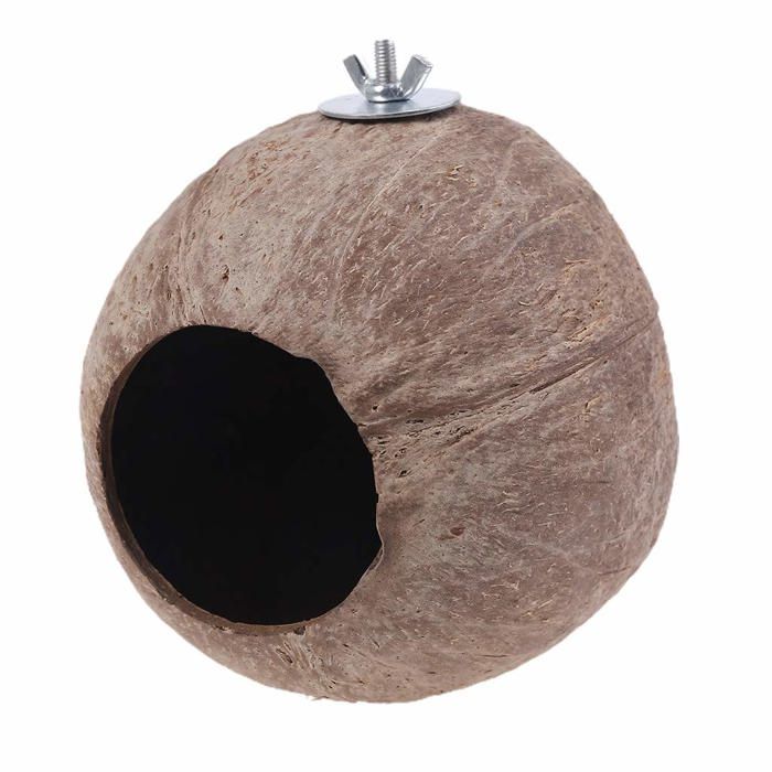 Nid d oiseau en noix de coco pour perruches conures calopsittes petits perroquets pour grands oiseaux pour jardin et extérieur