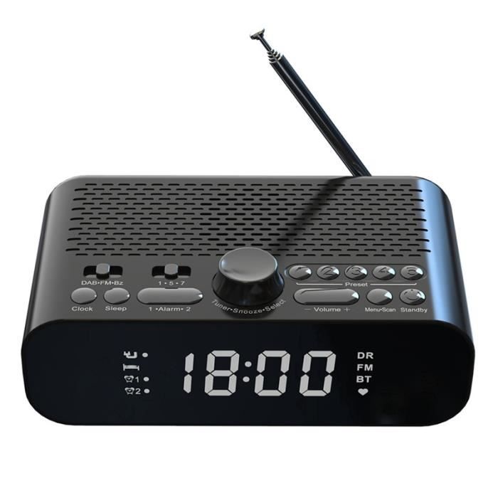 Philips TAR5100 Radio-réveil DAB+/FM Bluetooth - Étanche IPX4, écran LCD Réglable, 40 Présélections, 2 Alarmes, Matériaux Recyclés