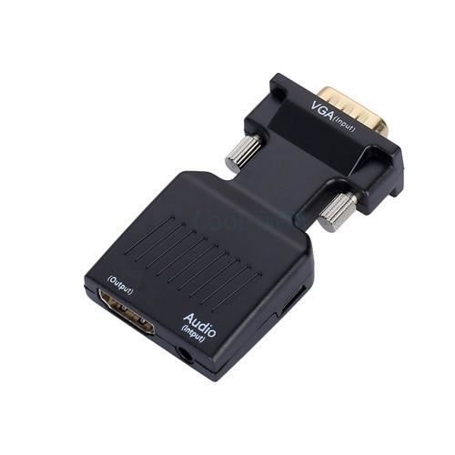 La Couleur Noire Adaptateur HD 1080P Compatible HDMI Vers VGA, Sortie - Foto 3