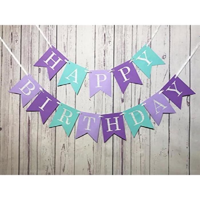 Sirene Banniere Sous La Mer Joyeux Anniversaire Banniere Bebe Fille Garcon Birthday Party Decoration 3o4c6y Cdiscount Maison