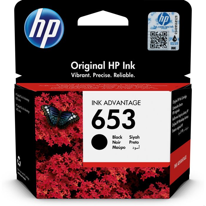 HP HP 653 Black Original Ink Advantage Cart HP 653 Black Original Ink Advantage Cartridge