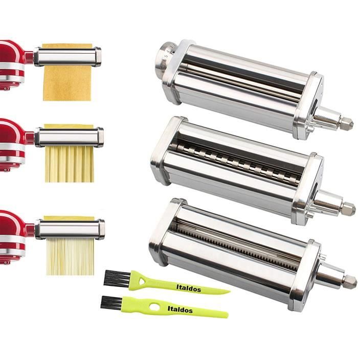 Set Machine à Pâtes Rouleaux Découpeurs pour KitchenAid Robot 5KSMPRA