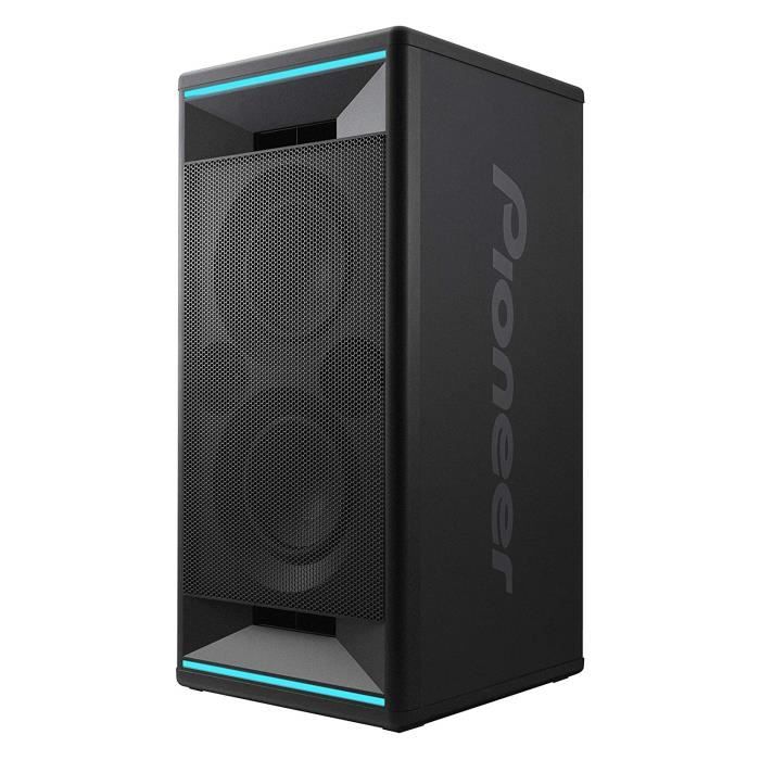 Pioneer Club 7 Enceinte de Bluetooth LED /Éclarage, Voice Control, USB pour la Lecture MP3, iPhone iOS et Android, App, 2X 100 Watt RMS Noir