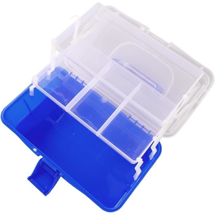 Boîte Rangement 3 Étages 30,5cm - Pour Couture, Médicaments, Loisirs Créatifs - Avec Plateaux