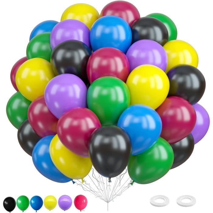 Ballons Latex 12 Pouces Années 90 - Lot De 20, Couleurs Vives, Fête Anniversaire