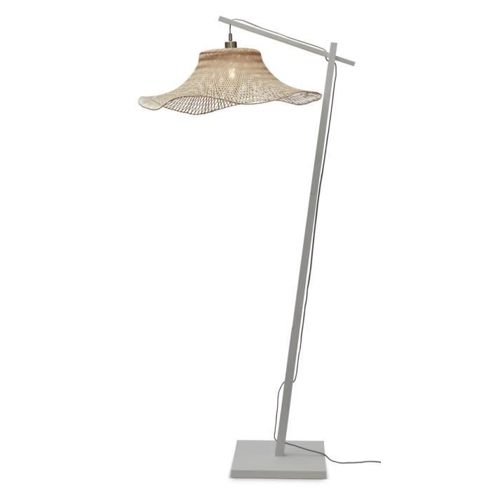 Lampe sur pied - IBIZA - 65 - Bambou - Abat-jour tressé - 1 ampoule E27