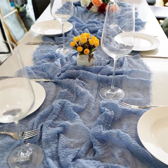 Lot De 10 Chemins De Table Polyester Noir Et Blanc Rayé 30x183cm - Décoration Moderne Élégante Pour Mariage Et Fêtes