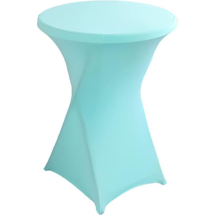 MaxxGarden Table Mange Debout Lot 2 Pièces + Housses - Table Haute Pliante 80x115cm Blanc Réception