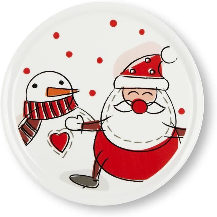Excelsa - Service 18 assiettes Excelsa Tartan Gnome, porcelaine, multicolore