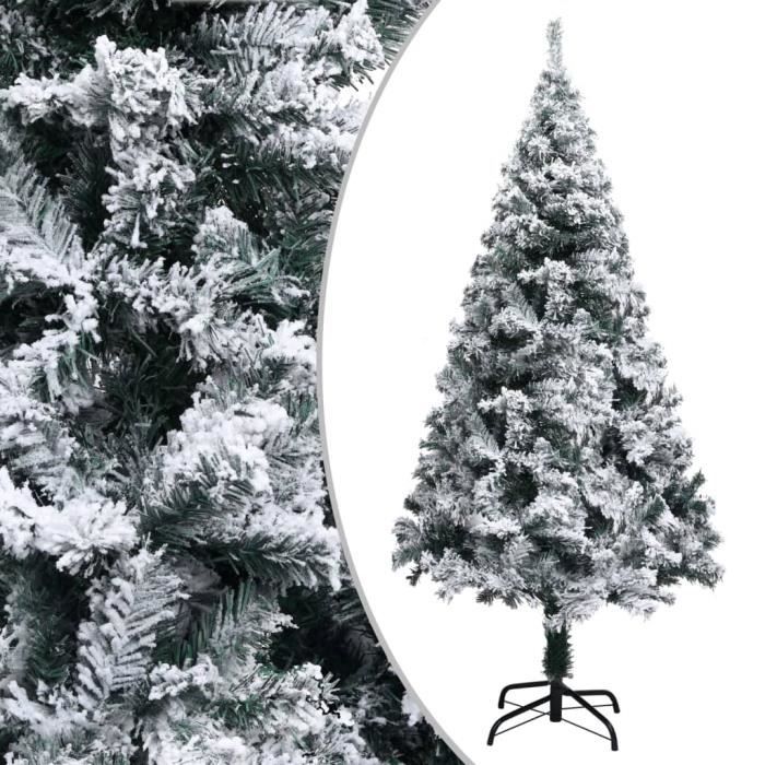 Sapin de Noël artificiel de 60 cm avec flocage et flocons de neige