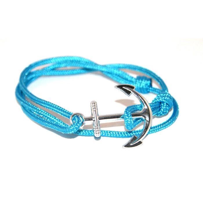 Bracelet Mixte Ancre Marine En Cordon Beige - 2 Hope - Neuf Avec étiquettes