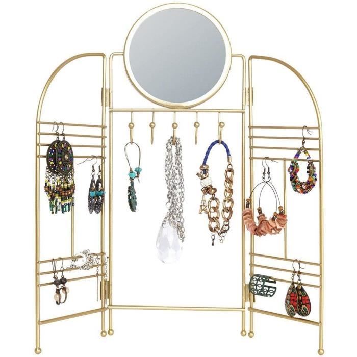 pr-sentoir-bijoux-en-m-tal-avec-miroir-dor-et-983-cdiscount