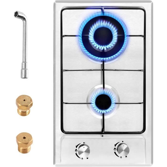 Plaque de Cuisson Gaz 2 Feux, Tables de Cuisson à Gaz pour Gaz Propane