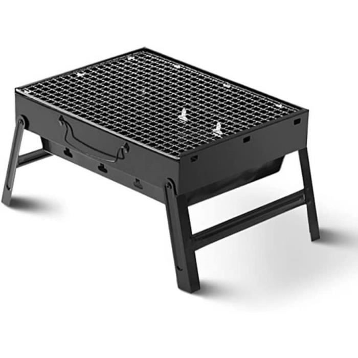 Barbecue Pliable Slot Grill En Acier - Petit BBQ Charbon De Bois, Parfait Pour Camping, Plage Et Petites Fêtes