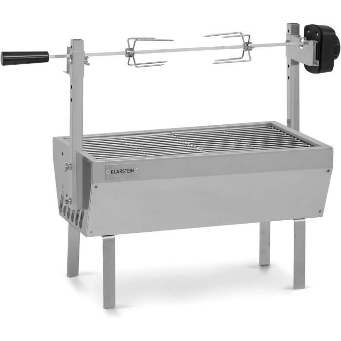 Klarstein Tourne Broche Electrique 2 en 1, Mechoui, Rotisserie et Gril