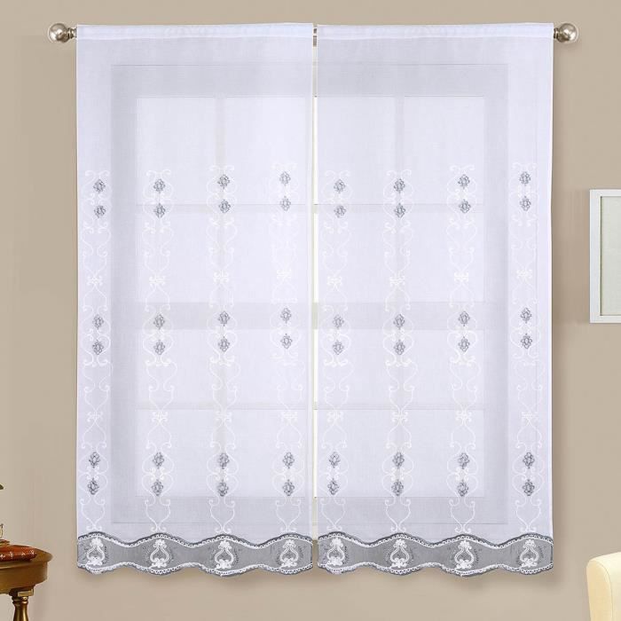 environ 213.36 cm L assombrissement Set 2 Blue Gray Gris Blanc à grandes fleurs rideaux panneaux de rideaux 84 in environ 213.36 cm L assombrissement Set 2 Blue Gray Gris Blanc à grandes fleurs rideaux panneaux de rideaux 84 in