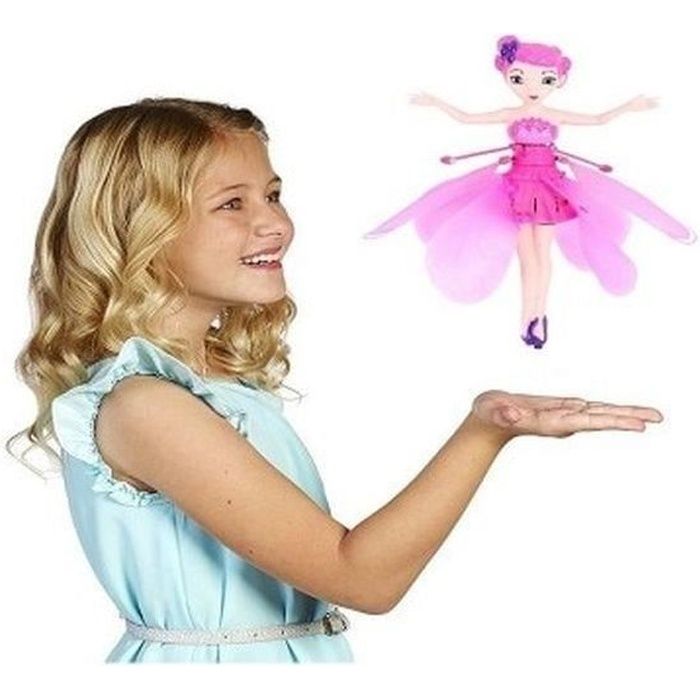 Amyove Magique Fée Volante Princesse Poupée pour les Enfants Usb Geste  Rechargeable Détection Mini Jouet Volant pour l'Intérieur 