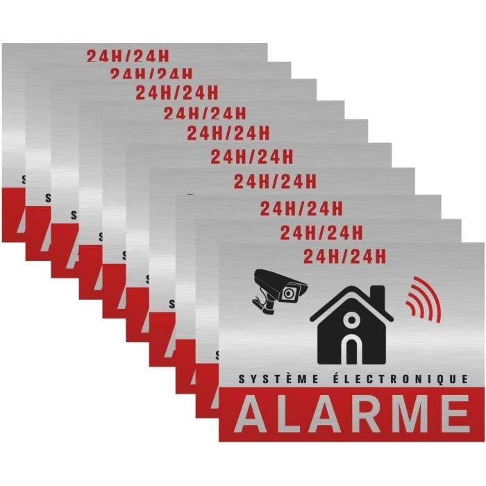 Autocollant De Dissuasion Vidéosurveillance Et Alarme - Sticker Propriété Sous Surveillance