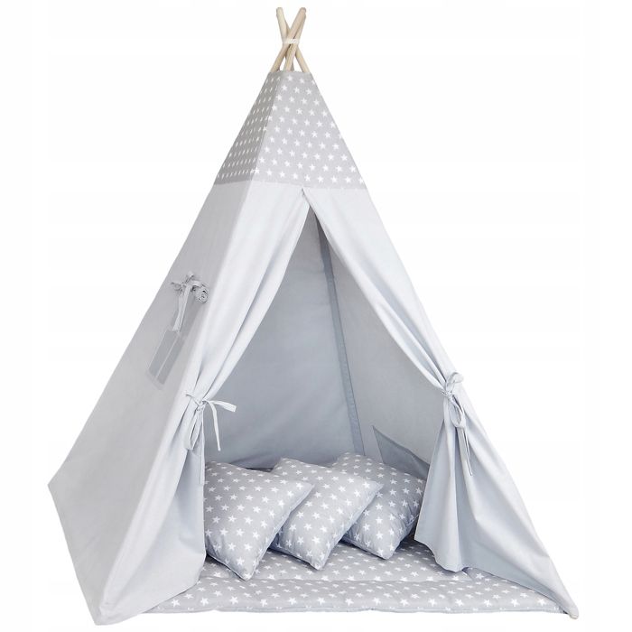 Tente Tipoo Tipi Tente de Jeu en Coton pour Enfant avec 3 Matelas Tente Stable pour Fille et Fille pour la Maison et Le Jardin