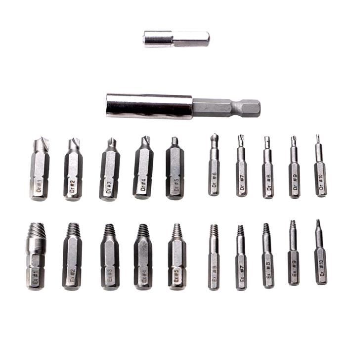 1X Outil D'Extracteur de Vis Endommagé et Ensemble D'Extracteur de Boulon Cas BE 1X Outil D'Extracteur de Vis Endommagé et Ensemble D'Extracteur de Boulon Cas BE