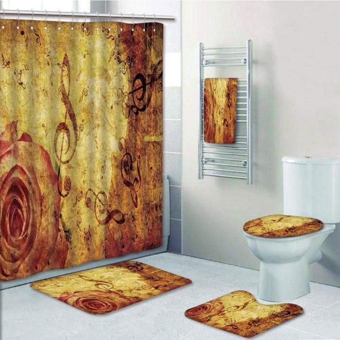 Clef Notes With Roses Roses ed a Big Rose Treble Clefs Music Notes Harmonical 5 Piece Shower ...