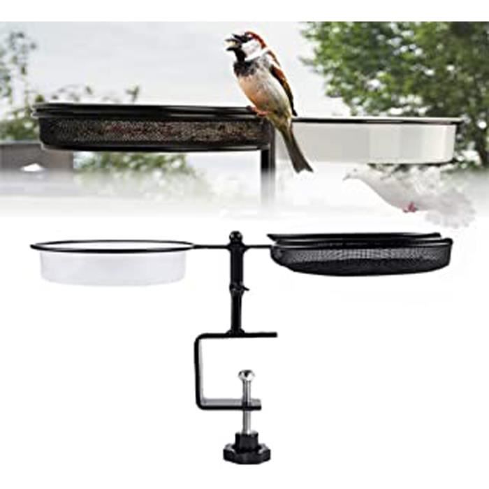 Mangeoire Oiseaux Pour Balcon, 2 En 1 Mangeoire Oiseaux Exterieur Metal