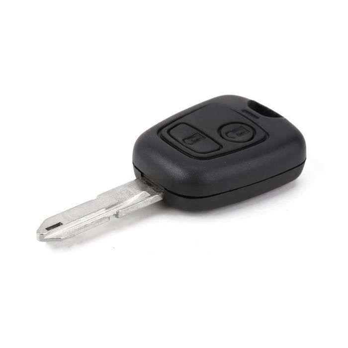 Kit De 2 Coques De Clé Pour Peugeot & Citroën - Modèle CE0523 Avec 2 Cordons Cuir Tressé, Compatible 207, 308, 3008, C3, C4, Etc.