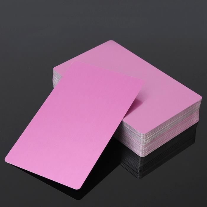 50 Cartes De Visite Métal Vierges Joyzan - Aluminium Laser Gravable - 5 Couleurs Au Choix