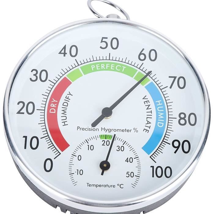 Thermomètre de serre 2 en 1 utilisé pour thermomètre intérieur et extérieur et hygromètre bureau Pour cuisine Pas de pile nécessaire Lot de 2 Thermomètre analogique et hygromètre maison