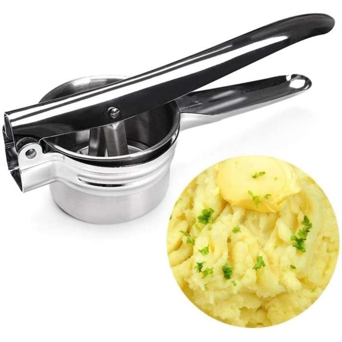 Presse Purée INOX Moulin à Légumes Ecrase Pomme de Terre pour Les Aliments Cuit Masher Fruits et Presse Purée INOX Moulin à Légumes Ecrase Pomme de Terre pour Les Aliments Cuit Masher Fruits et