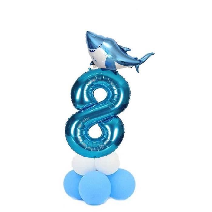 Kaki Fonce Ballons En Forme De Requin Pour Anniversaire 8 Saisons Fete Sur Le Theme Des Animaux Pour Beb Cdiscount Maison
