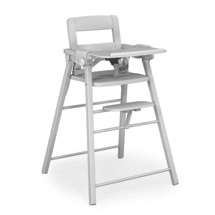 Chaise haute Baby Fox pliante bois laqué blanc  Cdiscount Puériculture