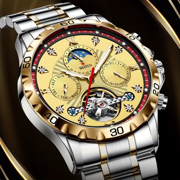 Sugess S419BWS Chrono Heritage Montre Mécanique En Acier
