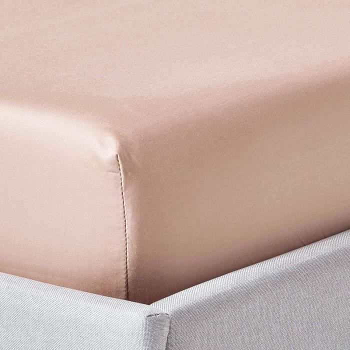 Drap Housse Uni  Beige Sable -Doux & Antiallergique - Découvrez le Luxe Absolu main image 1