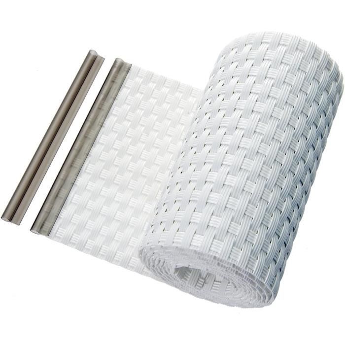 Bande Brise Vue Résine Tressée Marron Foncé 255 X 19 Cm Pour Grillage Rigide