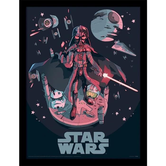 Tableau Star Wars – Impression Sur Toile Sous Cadre Bois – 101x76 Cm – Neuf – Fait Main