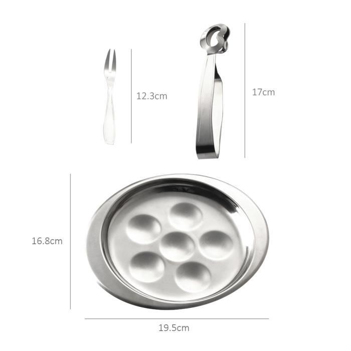 Lot De 4 Pinces à Escargots En Acier Inoxydable 18/8 - INOX, état Correct