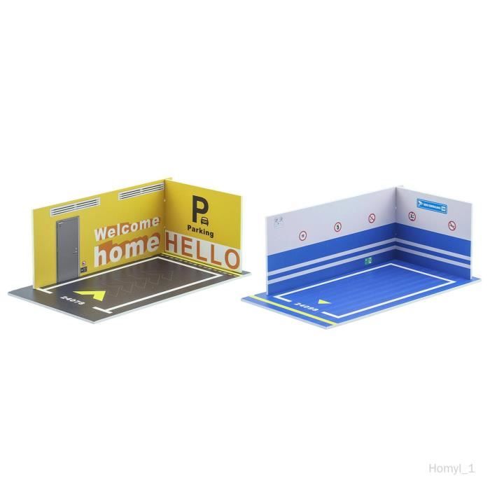 Vitrine Parking 1/64 Avec Éclairage - Présentation Voitures Miniatures - Garage Collection PVC/PP 30x20x18cm - Idéal Cadeau Collectionneur