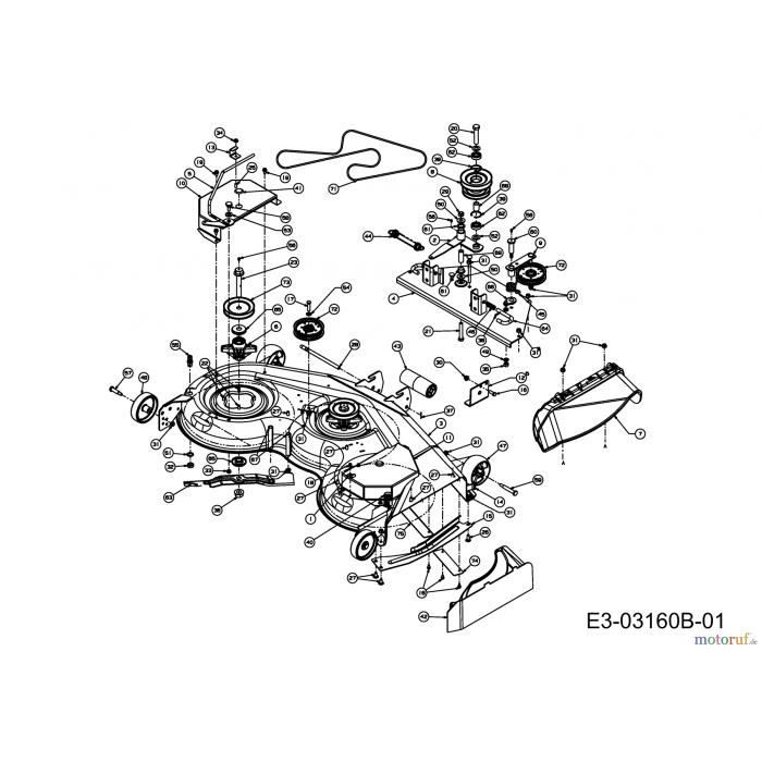 Plateau De Coupe Complet Avec Courroie Pour Tracteur Tondeuses Mtd Cub Cadet Massay 2000 Series Sd Cdiscount Jardin