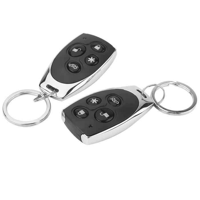 Alarme Voiture Universelle Avec Entrée Sans Clé – Système Sécurité 2 Télécommandes, Sirène Puissante Et Faisceau Complet