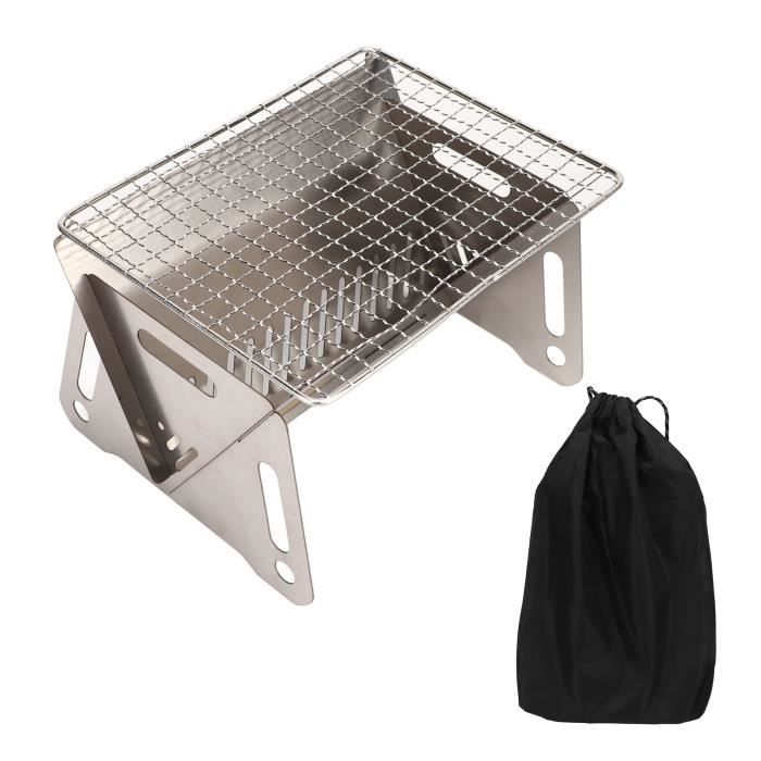 Barbecue Portable En Acier Inoxydable Pliable Pour Barbecue De Bureau, Fumoir De Table Pour Pique-nique, Jardin, Terrasse, Camping, Voyage, Cuisine En