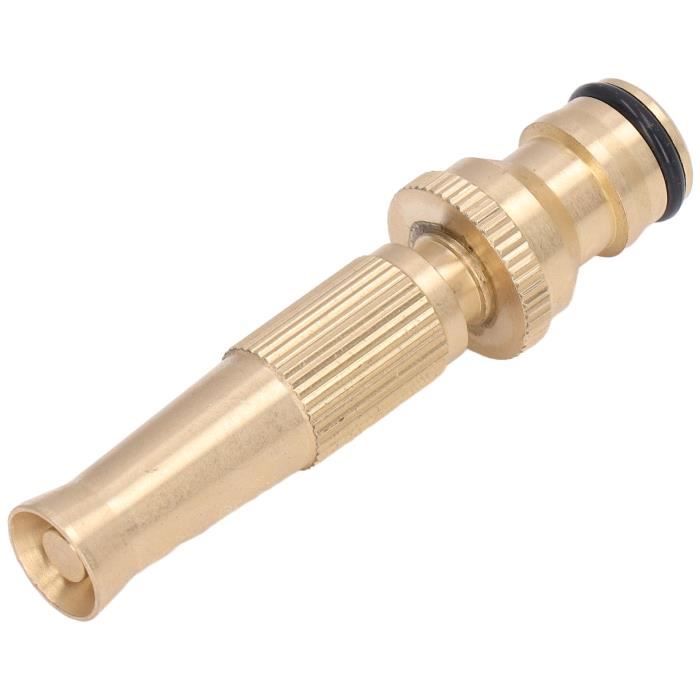 Buse De Tuyau D'arrosage En Laiton – Fonction Réglable, Plusieurs Modes – Environ 8 Cm, Couleur Or