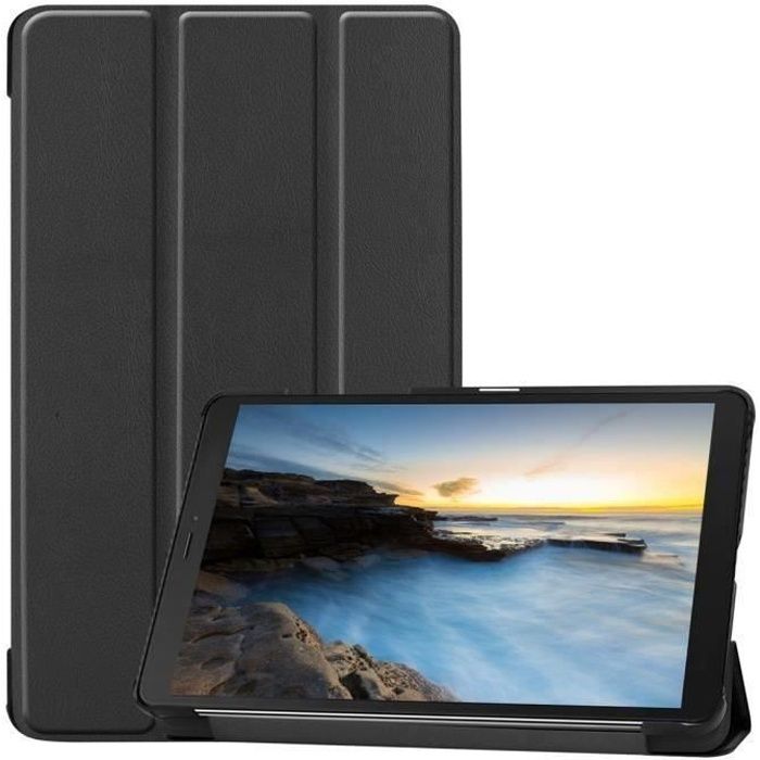 Coque Samsung Galaxy Tab A 10.1 2019 Housse SM-T510/T515 Anti-chocs  Tablette Étui Protection Léger Haute Qualité PU Cuir Noir - Cdiscount  Informatique