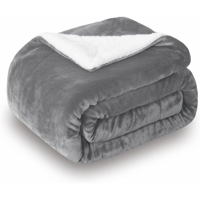 150x200cm Couverture Plaid en Polaire Sherpa Couverture Chaude et Douce pour Lit Canapé Couverture Pour hiver Lit Voyage
