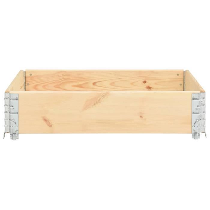 Jardinière Surélevée En Bois De Pin 100x33x35 Cm Avec Non-Tissé - Parfaite Pour Balcon Et Terrasse