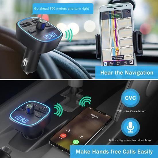 GoolRC Transmetteur FM Bluetooth,Bluetooth Lecteur MP3 Adaptateur Radio