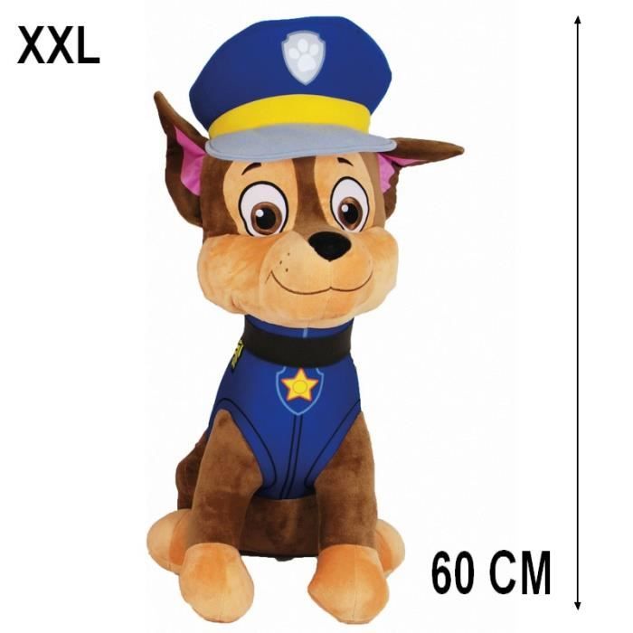 Geante !!!! Peluche Chase La Pat Patrouille Chase 60 cm XXL - Cdiscount  Jeux - Jouets