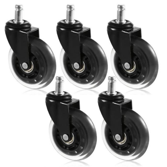 Roulettes pivotantes pour fauteuils de bureau 3 pouces 5 pcs Cdiscount Bricolage